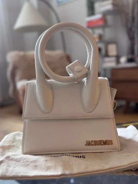 Jacquemus Le Chiquito Noeud Bag, White - Picture 7 of 12